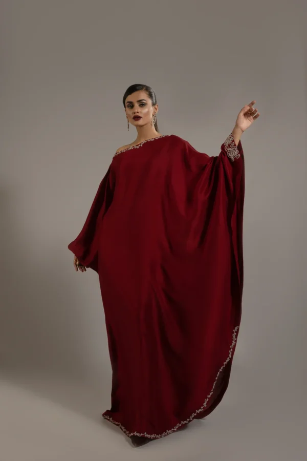 Regal Maroon Gown/kaftan - Image 2