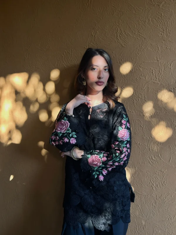 Midnight Blossom: Black Lace Elegance